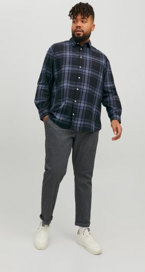 Jack & Jones JORJOSHUA Checked Shirt Navy - Overhemden - Overhemden Grote Maten Heren