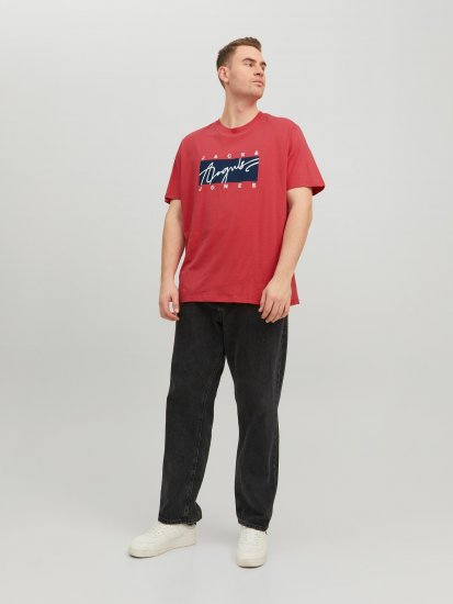 Jack & Jones JORJOSHUA T-shirt Red - T-shirts - Grote Maten T-shirts Heren