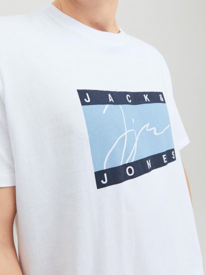 Jack & Jones JORJOSHUA T-shirt Bright White - T-shirts - Grote Maten T-shirts Heren