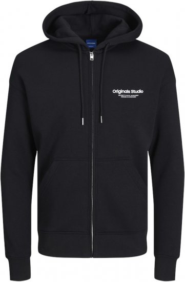 Jack & Jones ESTERBRO Zip Hoodie Black - Sweaters & hoodies - Sweaters & Hoodies Grote Maten Heren