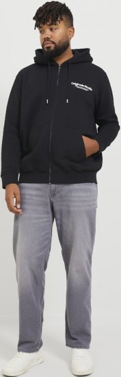 Jack & Jones ESTERBRO Zip Hoodie Black - Sweaters & hoodies - Sweaters & Hoodies Grote Maten Heren