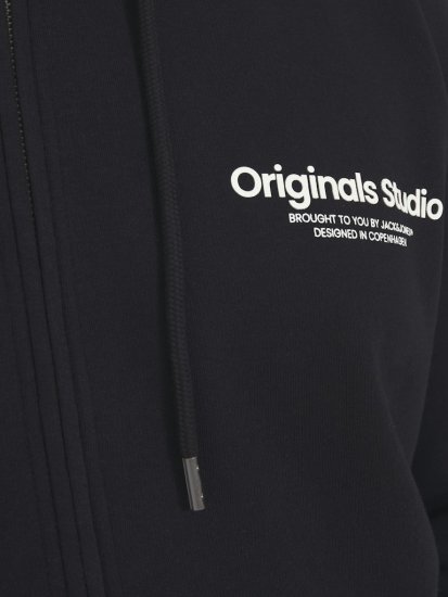 Jack & Jones ESTERBRO Zip Hoodie Black - Sweaters & hoodies - Sweaters & Hoodies Grote Maten Heren