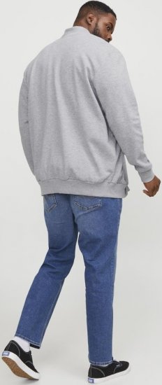 Jack & Jones PAULOS Turtleneck Zip Sweatshirt Light Grey Melange - Sweaters & hoodies - Sweaters & Hoodies Grote Maten Heren