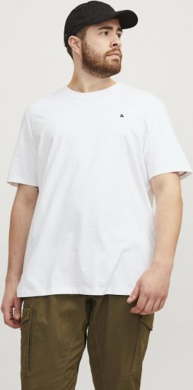 Jack & Jones PAULOS T-Shirt White - T-shirts - Grote Maten T-shirts Heren