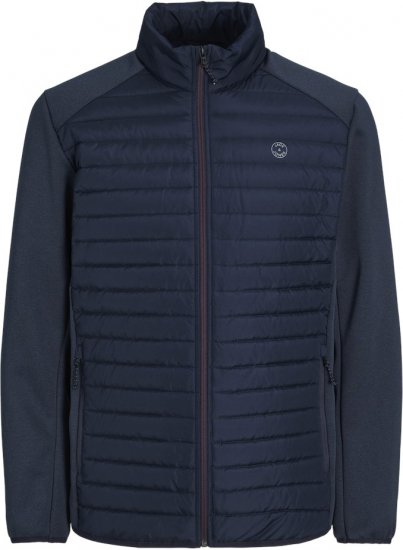 Jack & Jones MULTI SET-IN Sleeves Quilted Jacket With Collar Navy Blazer - Jassen - Grote Maten Herenjassen