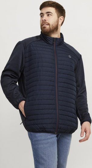 Jack & Jones MULTI SET-IN Sleeves Quilted Jacket With Collar Navy Blazer - Jassen - Grote Maten Herenjassen