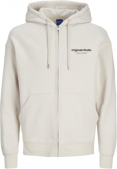 Jack & Jones ESTERBRO Zip Hoodie Light Grey - Sweaters & hoodies - Sweaters & Hoodies Grote Maten Heren