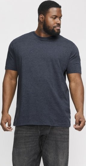 Jack & Jones ORGANIC T-Shirt Navy Blazer/Melange - T-shirts - Grote Maten T-shirts Heren