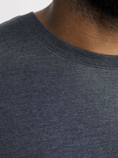 Jack & Jones ORGANIC T-Shirt Navy Blazer/Melange - T-shirts - Grote Maten T-shirts Heren