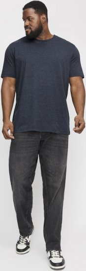 Jack & Jones ORGANIC T-Shirt Navy Blazer/Melange - T-shirts - Grote Maten T-shirts Heren