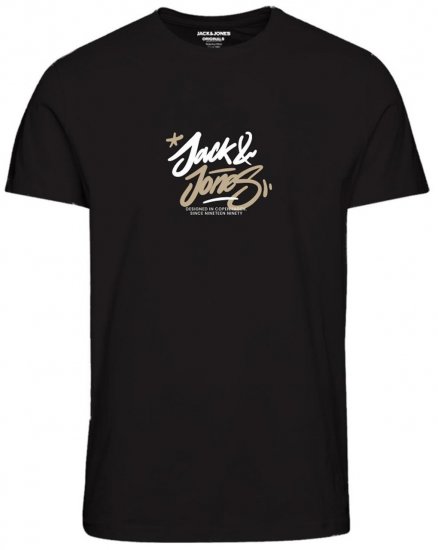 Jack & Jones JORSEQUOIA T-Shirt Black - T-shirts - Grote Maten T-shirts Heren