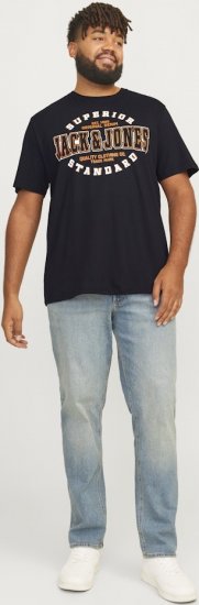 Jack & Jones LOGO O-Neck T-Shirt Black - T-shirts - Grote Maten T-shirts Heren