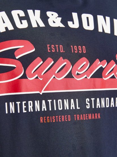 Jack & Jones LOGO O-Neck T-Shirt Dark Blue - T-shirts - Grote Maten T-shirts Heren