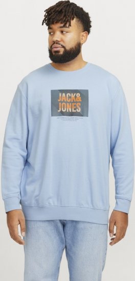 Jack & Jones HUDSON Sweatshirt Chambray Blue - Sweaters & hoodies - Sweaters & Hoodies Grote Maten Heren