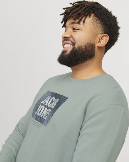 Jack & Jones HUDSON Sweatshirt Iceberg Green - Sweaters & hoodies - Sweaters & Hoodies Grote Maten Heren