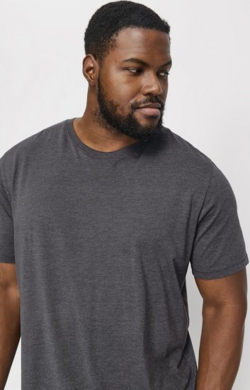Jack & Jones ORGANIC T-Shirt Dark Grey Melange - T-shirts - Grote Maten T-shirts Heren
