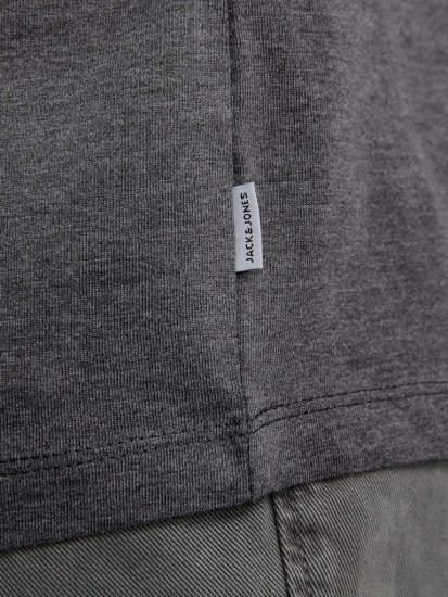 Jack & Jones ORGANIC T-Shirt Dark Grey Melange - T-shirts - Grote Maten T-shirts Heren