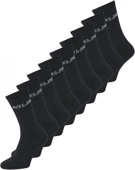 Jack & Jones REGEN Tennis Socks 9-Pack Black - Sokken - Grote Maten Sokken Heren
