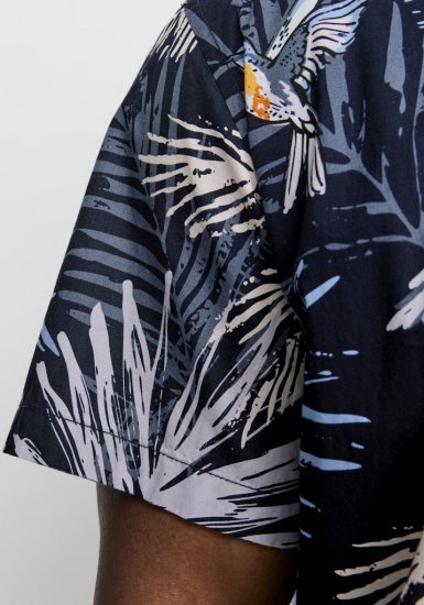 Jack & Jones Hawaii AOP Shirt Blue - Overhemden - Overhemden Grote Maten Heren