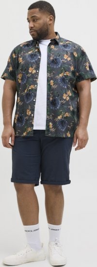 Jack & Jones Hawaii AOP Shirt Grey - Overhemden - Overhemden Grote Maten Heren