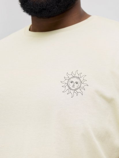 Jack & Jones Jackie Crew Neck T-Shirt Moonbeam - T-shirts - Grote Maten T-shirts Heren