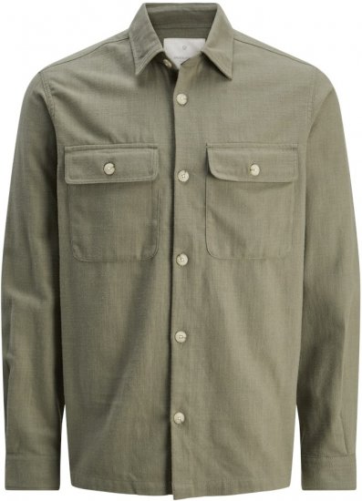 Jack & Jones Raymond Spring Long Sleeve Overshirt Green - Overhemden - Overhemden Grote Maten Heren
