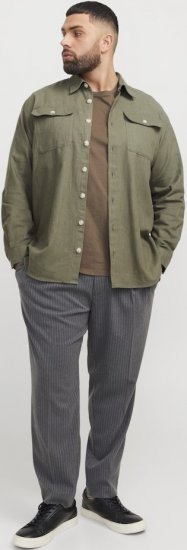 Jack & Jones Raymond Spring Long Sleeve Overshirt Green - Overhemden - Overhemden Grote Maten Heren