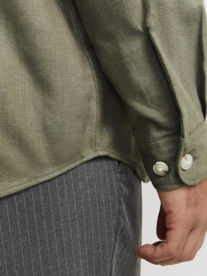 Jack & Jones Raymond Spring Long Sleeve Overshirt Green - Overhemden - Overhemden Grote Maten Heren