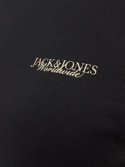 Jack & Jones Boston Photo Crew Neck T-Shirt Black - T-shirts - Grote Maten T-shirts Heren
