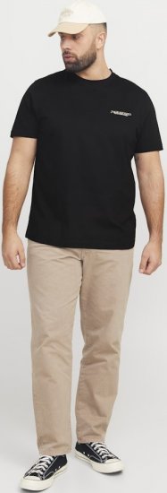 Jack & Jones Boston Photo Crew Neck T-Shirt Black - T-shirts - Grote Maten T-shirts Heren