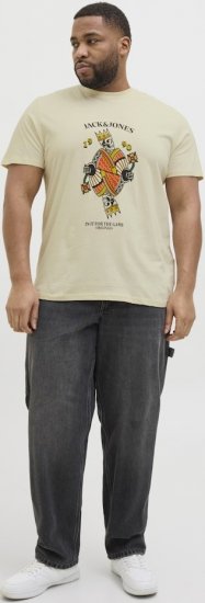 Jack & Jones Anatomy Skull Crew Neck T-Shirt Antique White - T-shirts - Grote Maten T-shirts Heren