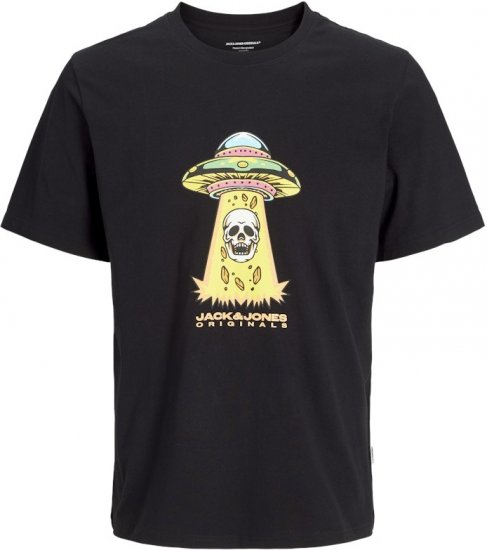 Jack & Jones Anatomy Skull Crew Neck T-Shirt Black - T-shirts - Grote Maten T-shirts Heren