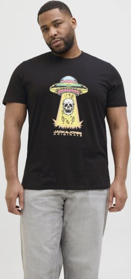 Jack & Jones Anatomy Skull Crew Neck T-Shirt Black - T-shirts - Grote Maten T-shirts Heren