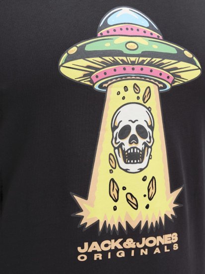 Jack & Jones Anatomy Skull Crew Neck T-Shirt Black - T-shirts - Grote Maten T-shirts Heren