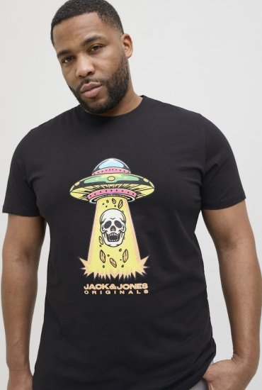 Jack & Jones Anatomy Skull Crew Neck T-Shirt Black - T-shirts - Grote Maten T-shirts Heren