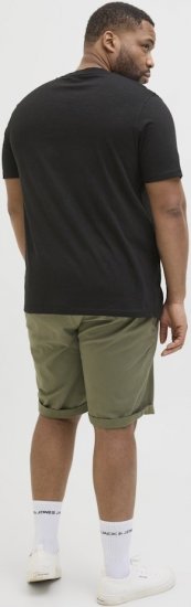 Jack & Jones Split Pocket Print T-Shirt Black - T-shirts - Grote Maten T-shirts Heren