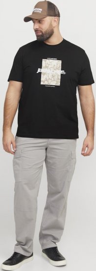 Jack & Jones Tarmac Camo Crew Neck T-Shirt Black - T-shirts - Grote Maten T-shirts Heren
