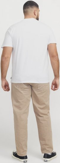 Jack & Jones Tarmac Camo Crew Neck T-Shirt Bright White - T-shirts - Grote Maten T-shirts Heren