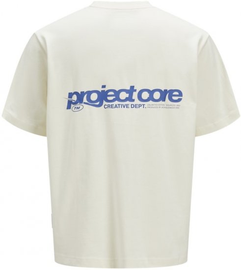 Jack & Jones Union Front & Back Print Crew Neck T-Shirt Yellow - T-shirts - Grote Maten T-shirts Heren
