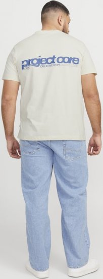 Jack & Jones Union Front & Back Print Crew Neck T-Shirt Yellow - T-shirts - Grote Maten T-shirts Heren