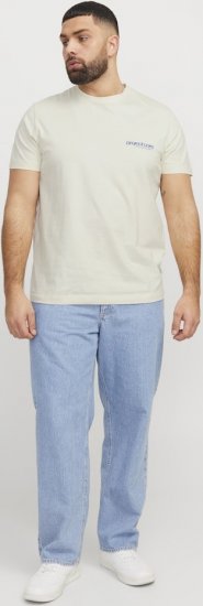 Jack & Jones Union Front & Back Print Crew Neck T-Shirt Yellow - T-shirts - Grote Maten T-shirts Heren