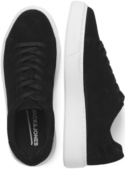 Jack & Jones Stockholm Leather Sneakers Black/Suede - Herenschoenen 40-52 - 