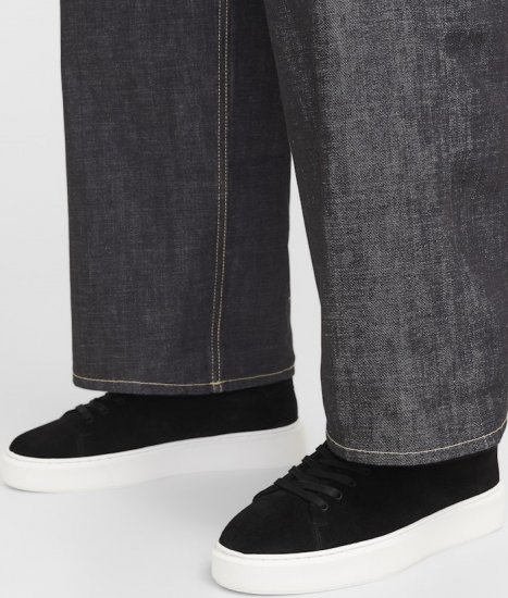 Jack & Jones Stockholm Leather Sneakers Black/Suede - Herenschoenen 40-52 - 