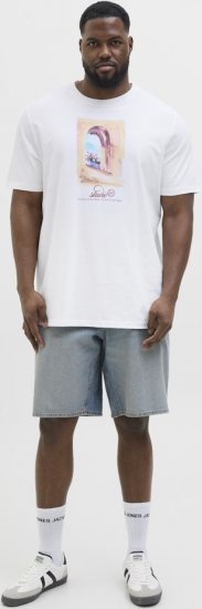 Jack & Jones Hydra Crew Neck T-Shirt Bright White - T-shirts - Grote Maten T-shirts Heren