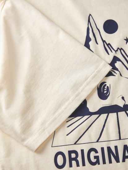 Jack & Jones Bellagio Collage Crew Neck T-Shirt Antique White - T-shirts - Grote Maten T-shirts Heren