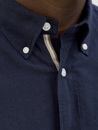 Jack & Jones Summer Shield Short Sleeve Shirt Maritime Blue - Overhemden - Overhemden Grote Maten Heren