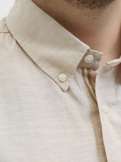 Jack & Jones Summer Shield Short Sleeve Shirt White Pepper - Overhemden - Overhemden Grote Maten Heren