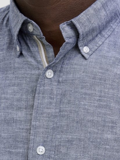 Jack & Jones Summer Shield Short Sleeve Shirt Faded Denim - Overhemden - Overhemden Grote Maten Heren