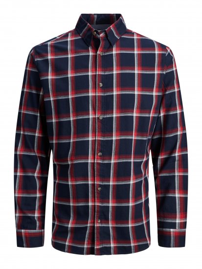 Jack & Jones JJPLAIN LOGAN Shirt Red - Overhemden - Overhemden Grote Maten Heren
