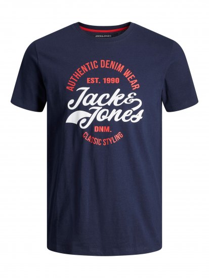 Jack & Jones JJBRAT T-Shirt Navy - T-shirts - Grote Maten T-shirts Heren